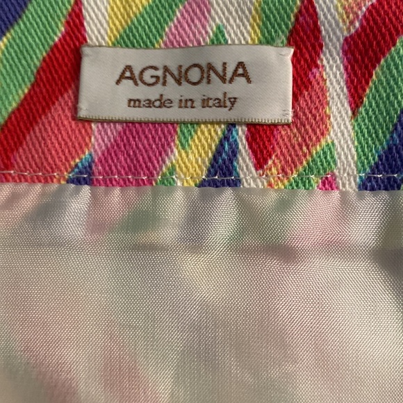 AGNONA Italy Vibrant Abstract Brushstroke Print Pencil Midi Skirt - 8 - 44 - EUC - Picture 10 of 15